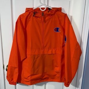 Champion orange windbreaker size M